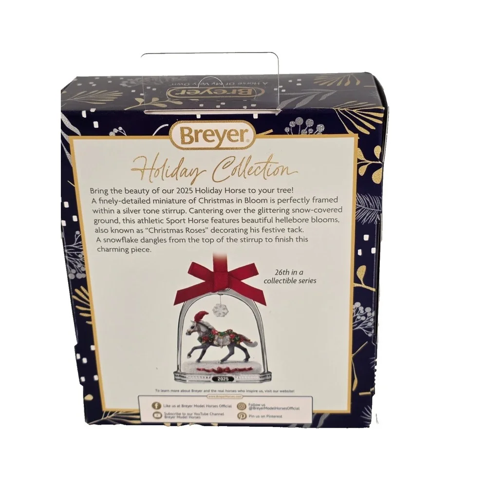 Breyer 2025 Stirrup Ornament Christmas in Bloom Model # B-HP-10224 Retired NIB‎
